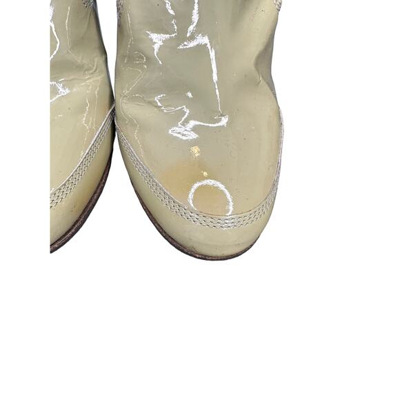 Dries Van Noten Green Buckle Patent Leather Forest‎ Slip On Mules Size 7 1/2 - Picture 4 of 12